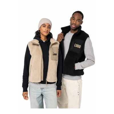 Vesta sherpa sans manches unisexe personnalisable