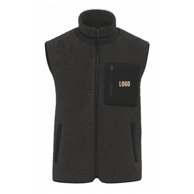 Vesta sherpa sans manches unisexe personnalisable