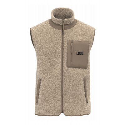 Vesta sherpa sans manches unisexe personnalisable