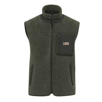 Vesta sherpa sans manches unisexe personnalisable