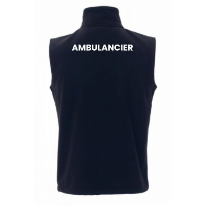 Softshell sans manches pour ambulancier : Personnaliser vos vêtements