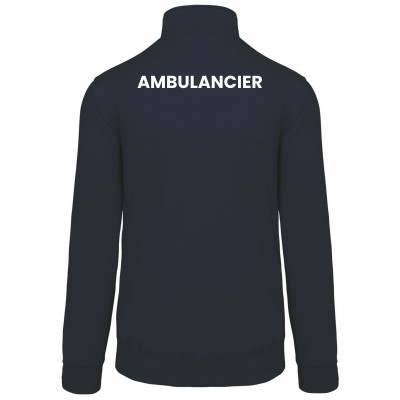 Sweat col zippé pour ambulancier : Personnalisation vêtement