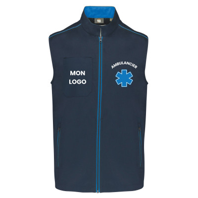 Gilet sans manches ambulancier homme : Vêtement PRO personnalisé