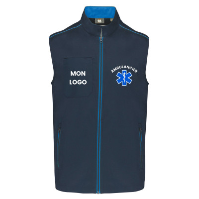 Gilet sans manches ambulancier homme : Vêtement PRO personnalisé