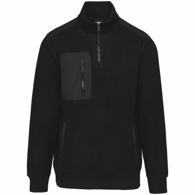 Polaire workwear écoresponsable col zippé unisexe à personnaliser : Broderie et DTF
