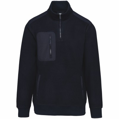 Polaire workwear écoresponsable col zippé unisexe à personnaliser : Broderie et DTF