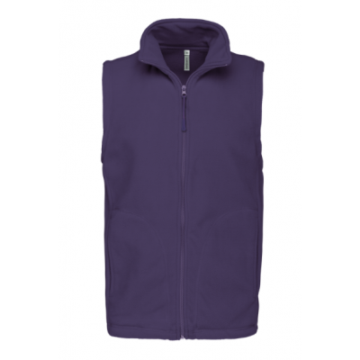 Doudoune sans manches doublé polaire unisexe : textile personnalisable