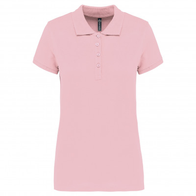 Polo piqué manches courtes femme