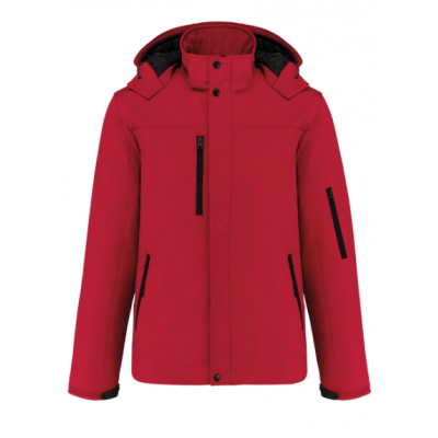 Parka Softshell doublé à capuche homme : textile personnalisable