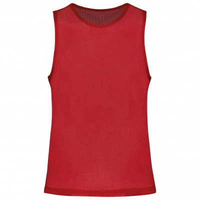 Chasuble de sport rouge adulte avec ou sans personnalisation