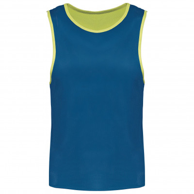 Chasuble jaune et bleu réversible adulte : personnalisable Chasuble jaune et bleu réversible adulte : personnalisable