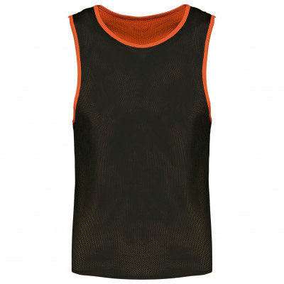 Chasuble orange et noir réversible adulte : personnalisables