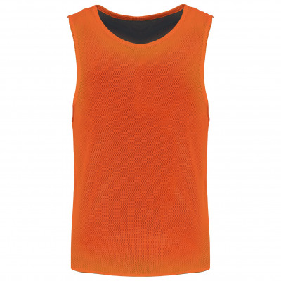Chasuble orange et noir réversible adulte : personnalisables