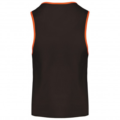 Chasuble orange et noir réversible adulte : personnalisables